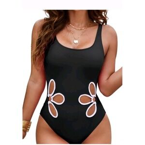 Blooming Jelly Womens One Piece Swimsuit Sporty Black S‎